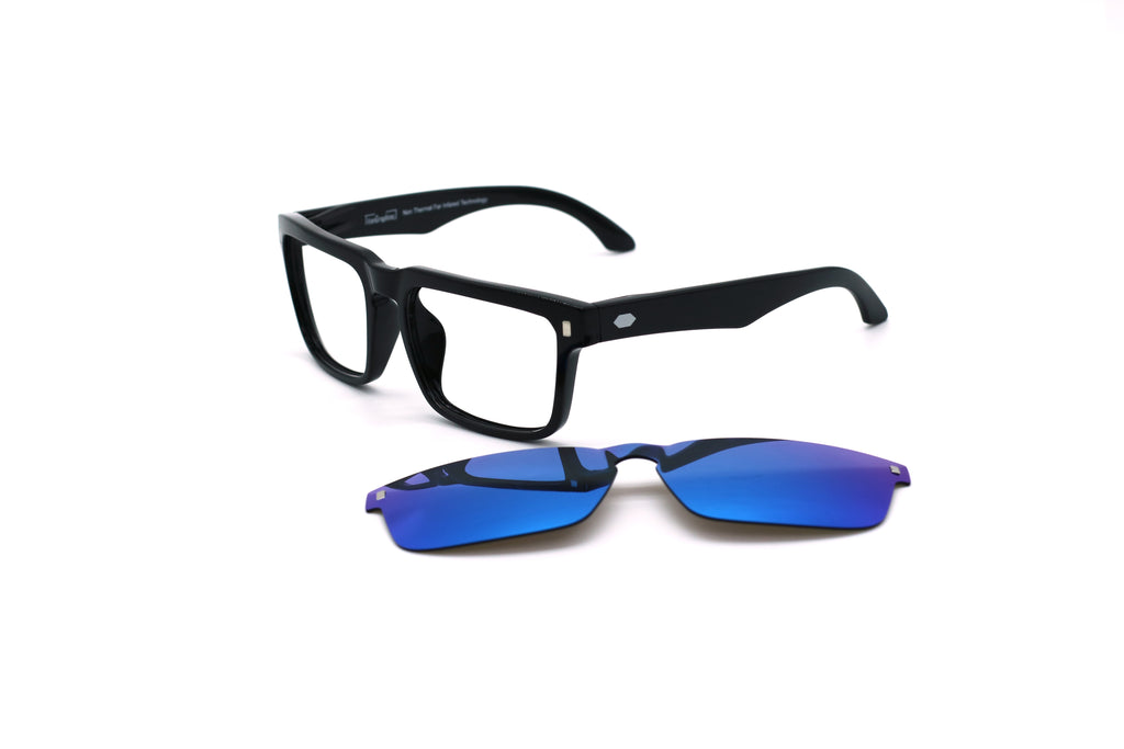 LYON Series｜Far Infrared Magnetic Sunglasses TF009M (Gloss Black Frame)