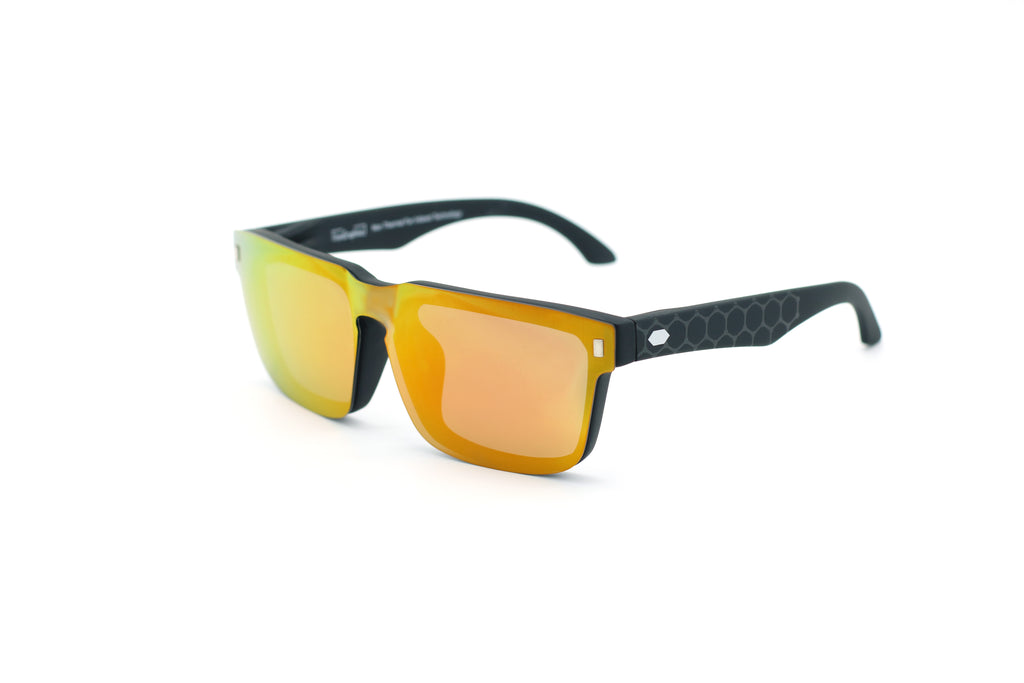 LYON Series｜Far-Infrared Magnetic Clip-On Sunglasses TF009M (Sand Black Frame)